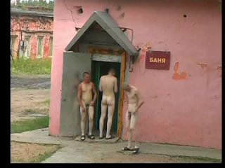 russian militarians naked banja